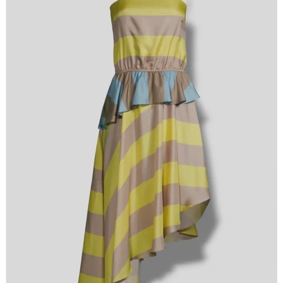 Cynthia Rowley New York Mila Silk Asymmetrical Dress - Picture 3 of 8